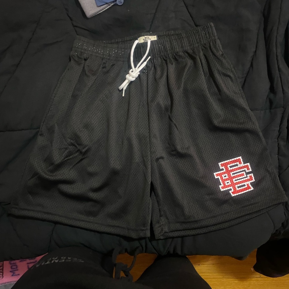 Eric Emanuel Black Mesh Athletic Shorts